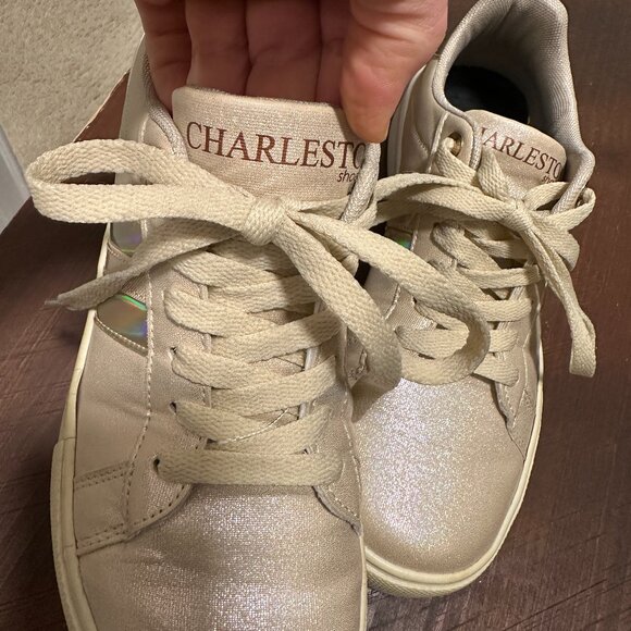 Charleston Shoe Co. Chessey Sneaker - Tan/Champagne/Metallic - Picture 1 of 12